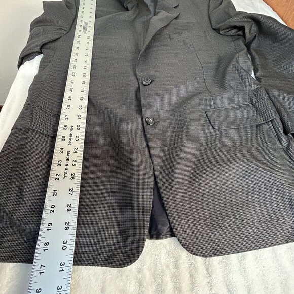 Hickey Freeman Madison Mens Wool Silk Blend Blazer 36 Two-Button Business Career - Picture 9 of 9